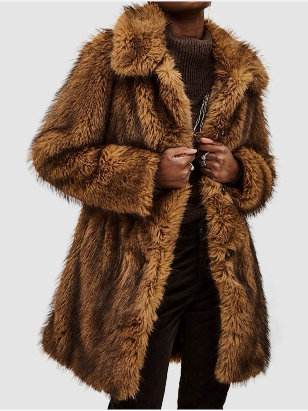 ba&sh Lester oversized faux fur coat - size XS